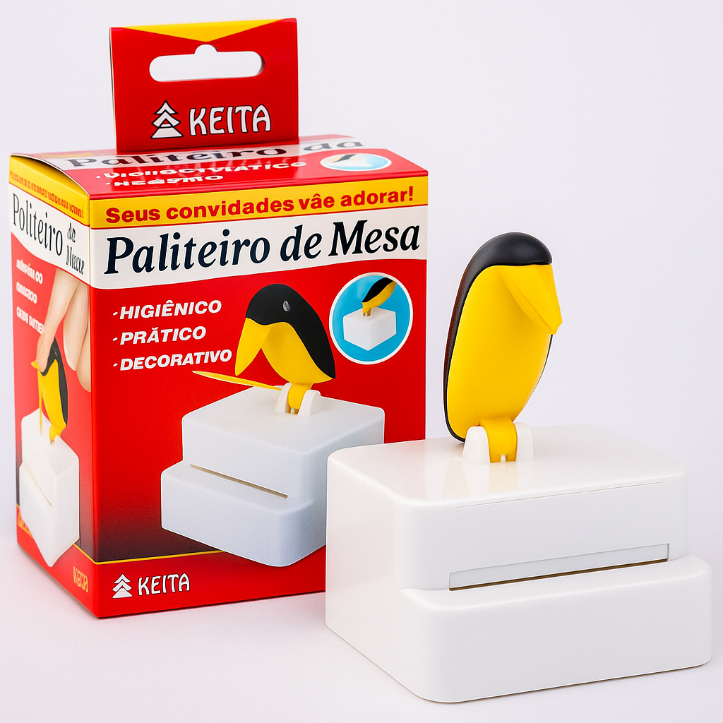 Paliteiro de Mesa Automático Pega Palito Pássaro – Higiênico, Prático e Decorativo em Oferta na Shopee