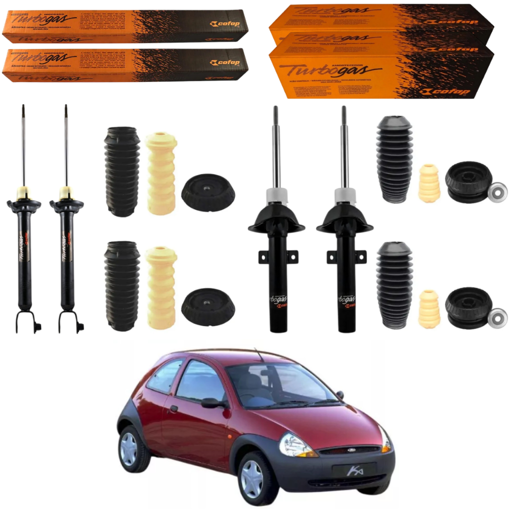 KIT 4 AMORTECEDOR FORD KA 97 A 2007 ORIGINAL COFAP + KITS