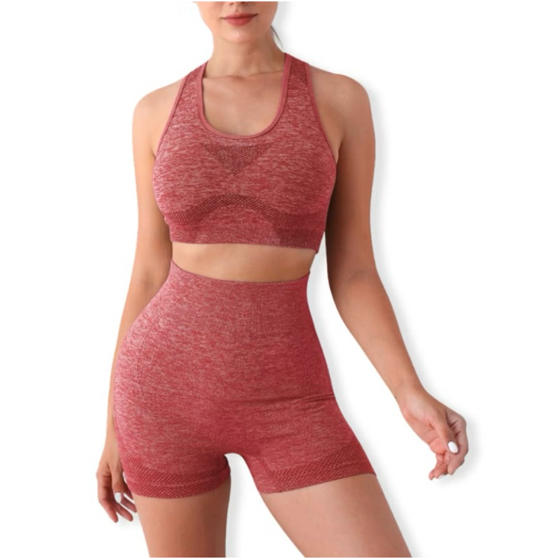 Conjunto Fitness academia/Top + Short/ Sem costura
