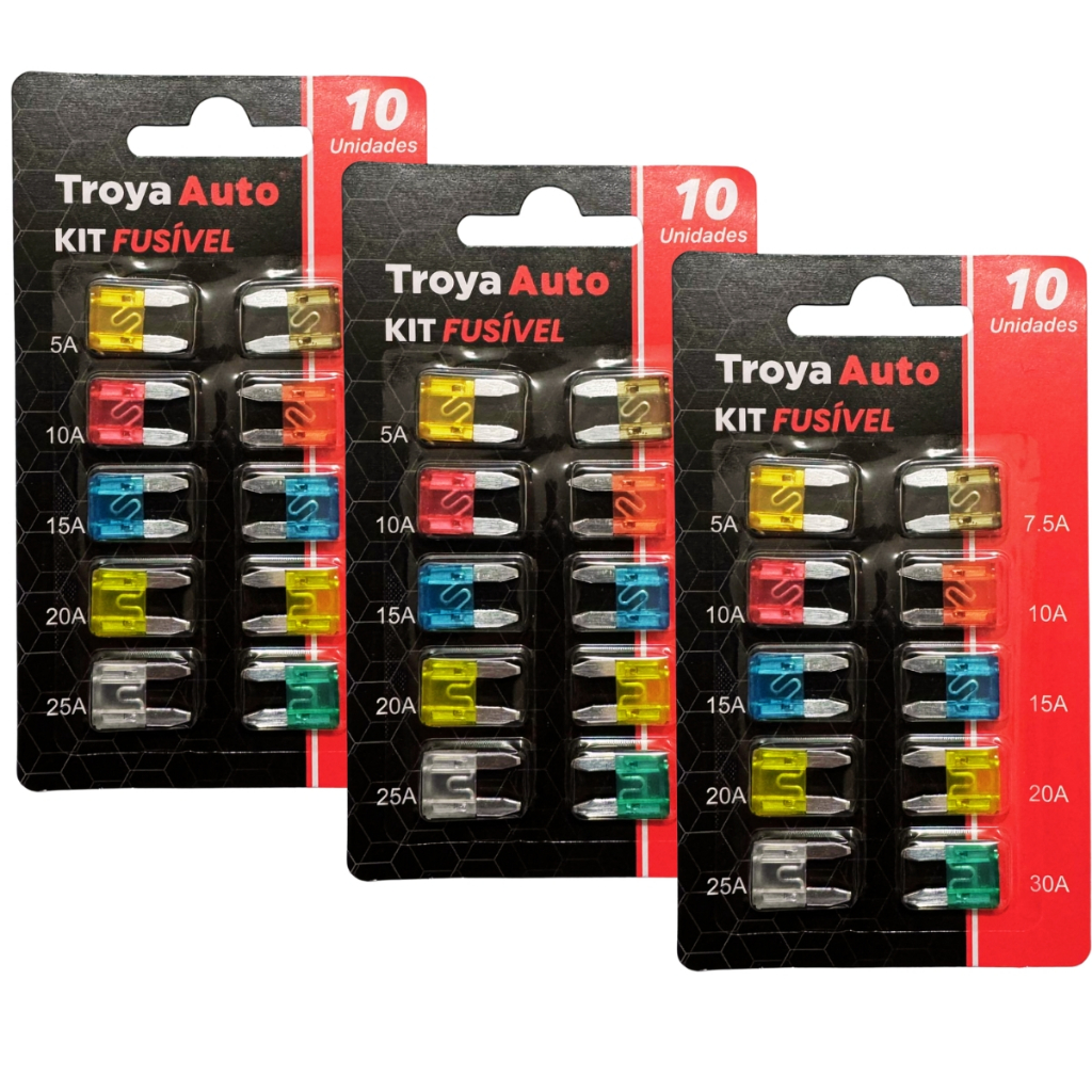 30 Mini Fusível Automotivo Carro Moto 5a - 30a em Oferta na Shopee