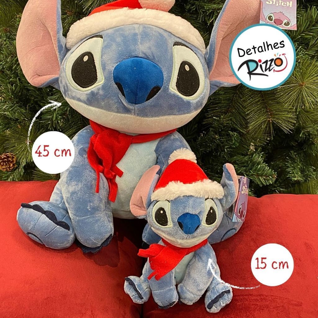 Detalhes do Pelúcia Stitch 15cm Enfeite de Natal - Disney Original