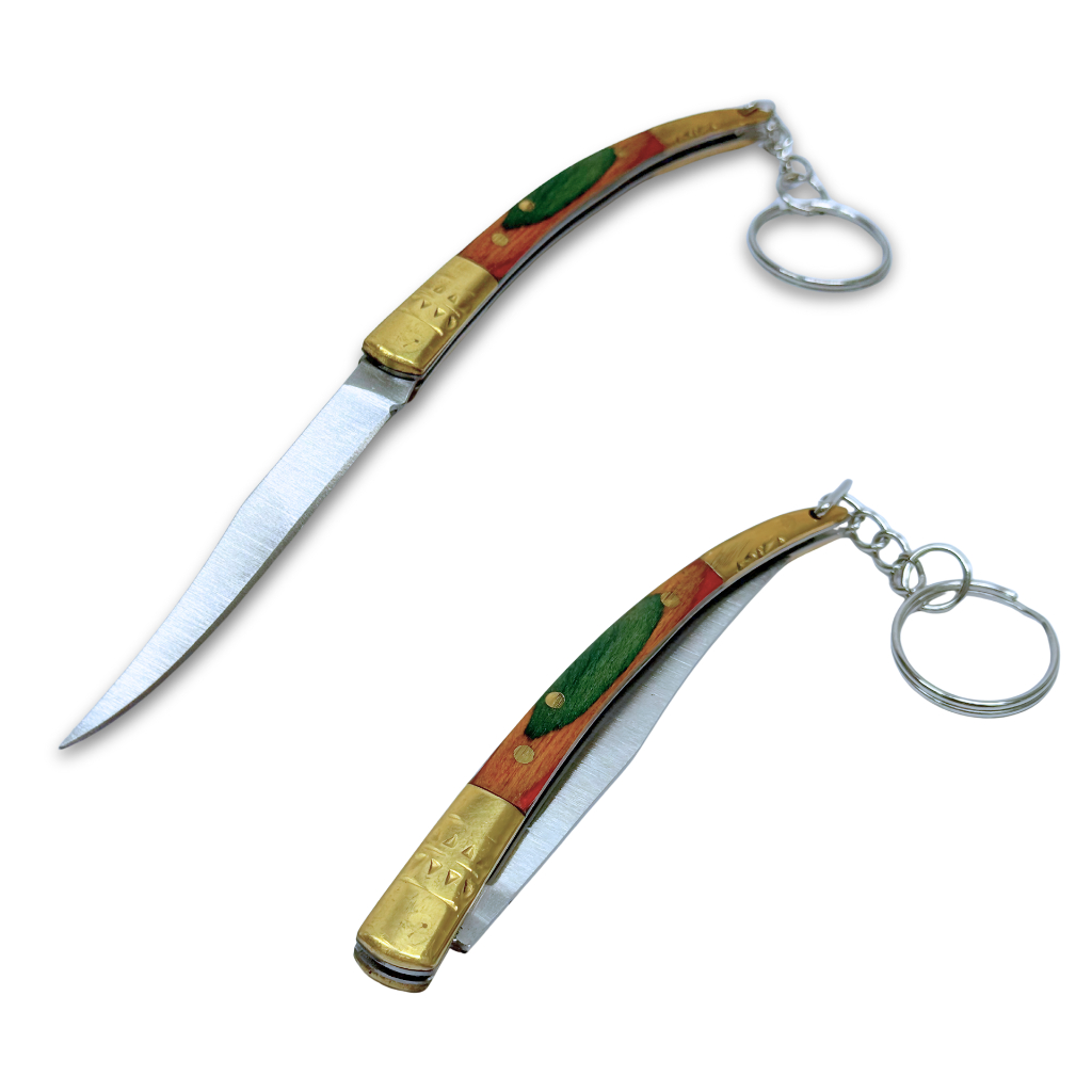 Mini Canivete Dobrável 15cm com Corrente – Portátil e Resistente