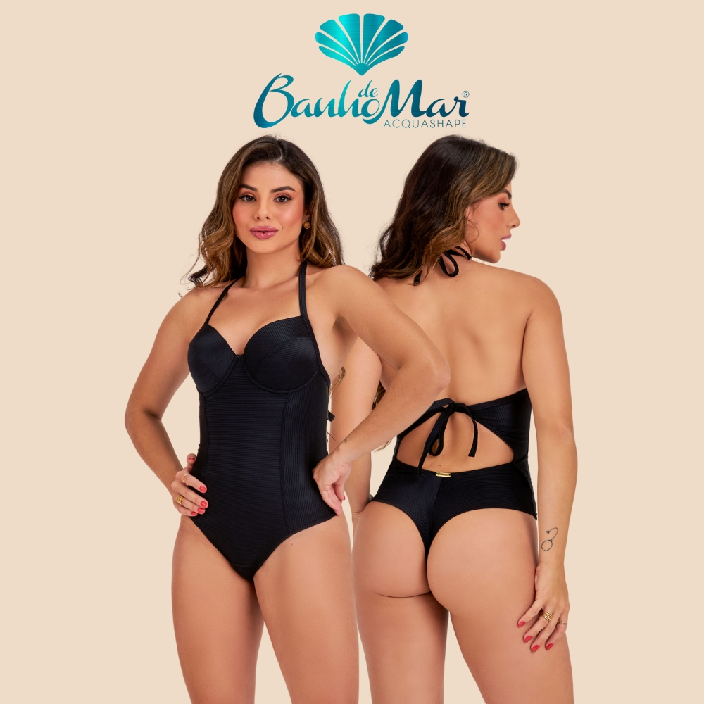 Maio Banho de Mar de Alta Compressao Com Bojo Liso Efeito Zero Barriga Modela Reduz Fio Dental em Oferta na Shopee