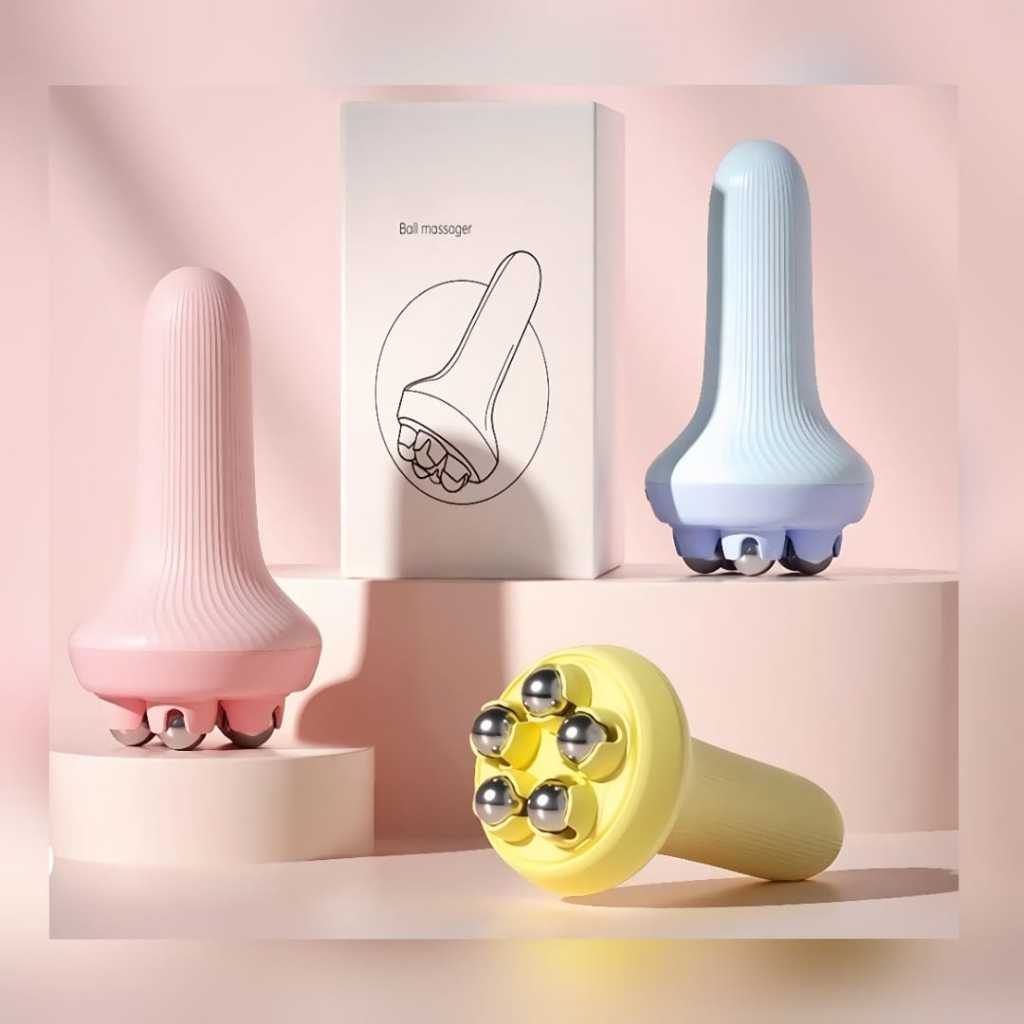 Massageador Rollon Portátil Profissional Manual Massagem Modeladora Corporal Drenagem Linfática Terapia Capilar Manual