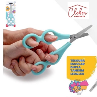 Tesoura Escolar Dupla Tandem Color Joy - Papelaria Inclusiva  Infantil para Autista e TDAH em Oferta na Shopee