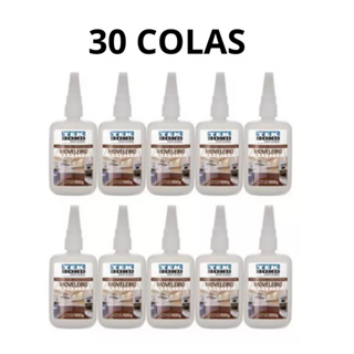 Kit C/30 Cola Adesivo Instantâneo Moveleiro 100g Tekbond Original em Oferta na Shopee