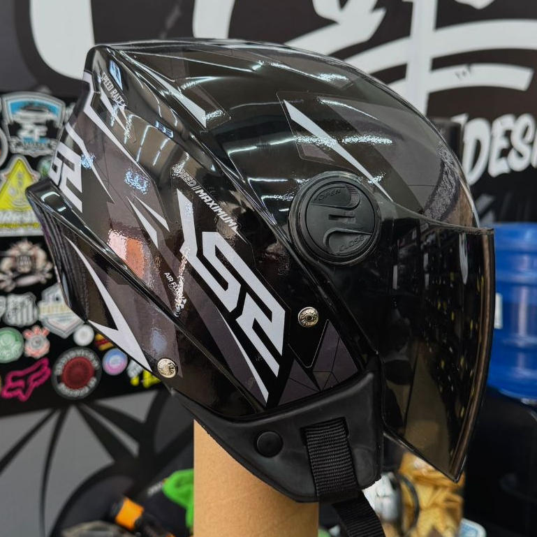 Capacete New Liberty 3 Personalizado LS2 DRAZE - Cinza e Grafite