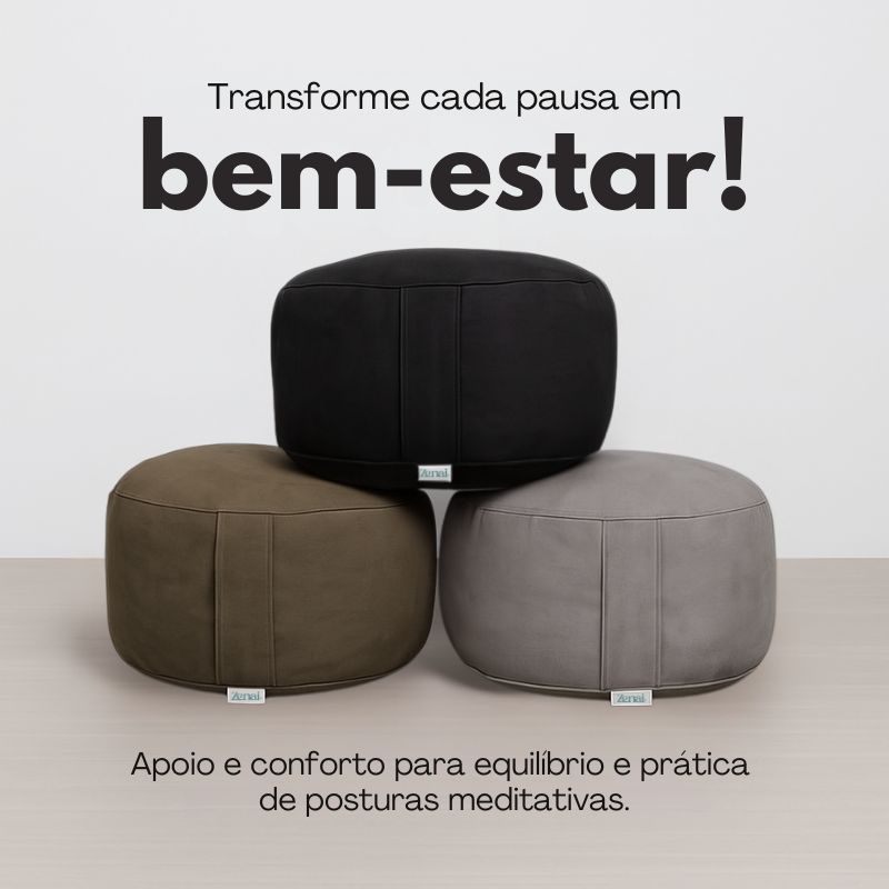 Imagem Zafu Almofada para Meditação e Yoga | Capa de Algodão, Sustentável e Ergonômica | Zenai