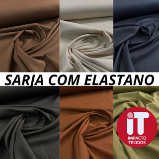 Tecido Sarja 1 metro de comprimento x 1,50 de largura / Sarja com elastano/ sarja leve em Oferta na Shopee