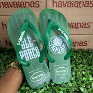 Chinelo Havaianas Original Top Times Palmeiras Oficial Verdao Porco Conforto Masculino em Oferta na Shopee