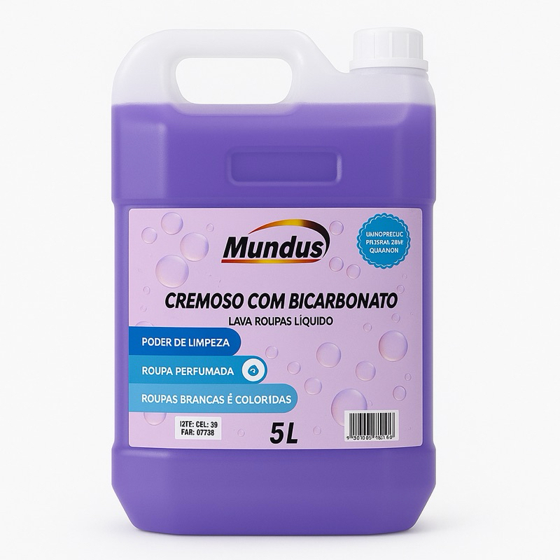 Lava Roupas Sabão Liquido Com Bicarbonato de Sódio 5L Lavanderia Profissional Cremoso em Oferta na Shopee