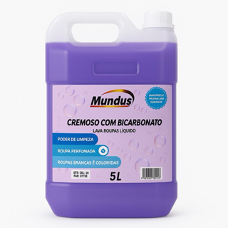 Lava Roupas Sabão Liquido Com Bicarbonato de Sódio 5L Lavanderia Profissional Cremoso em Oferta na Shopee
