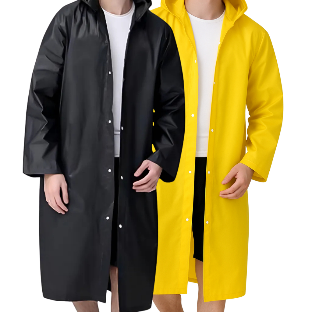 Capa de Chuva Impermeável A Prova D'Água Jaqueta Com Capuz Unissex Poncho Longo em Oferta na Shopee