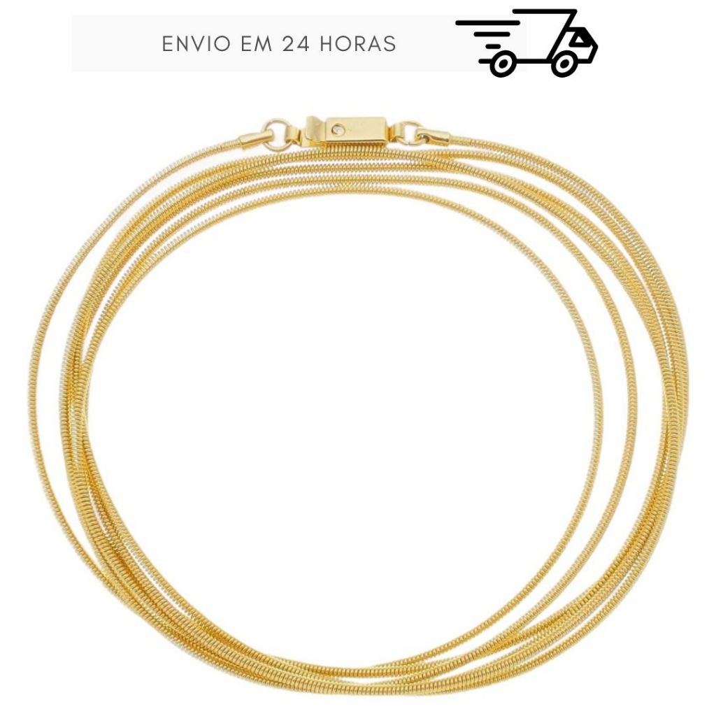 Pulseira Corda de Violão Ouro 18k, Pulseira, Colar ou Tornozeleira Versátil Antialérgica