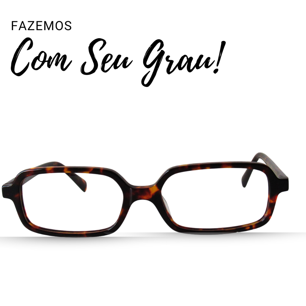 Óculos de Grau Feminino Tartaruga Marrom - Leve Confortável e Design Elegante em Acetato em Oferta na Shopee