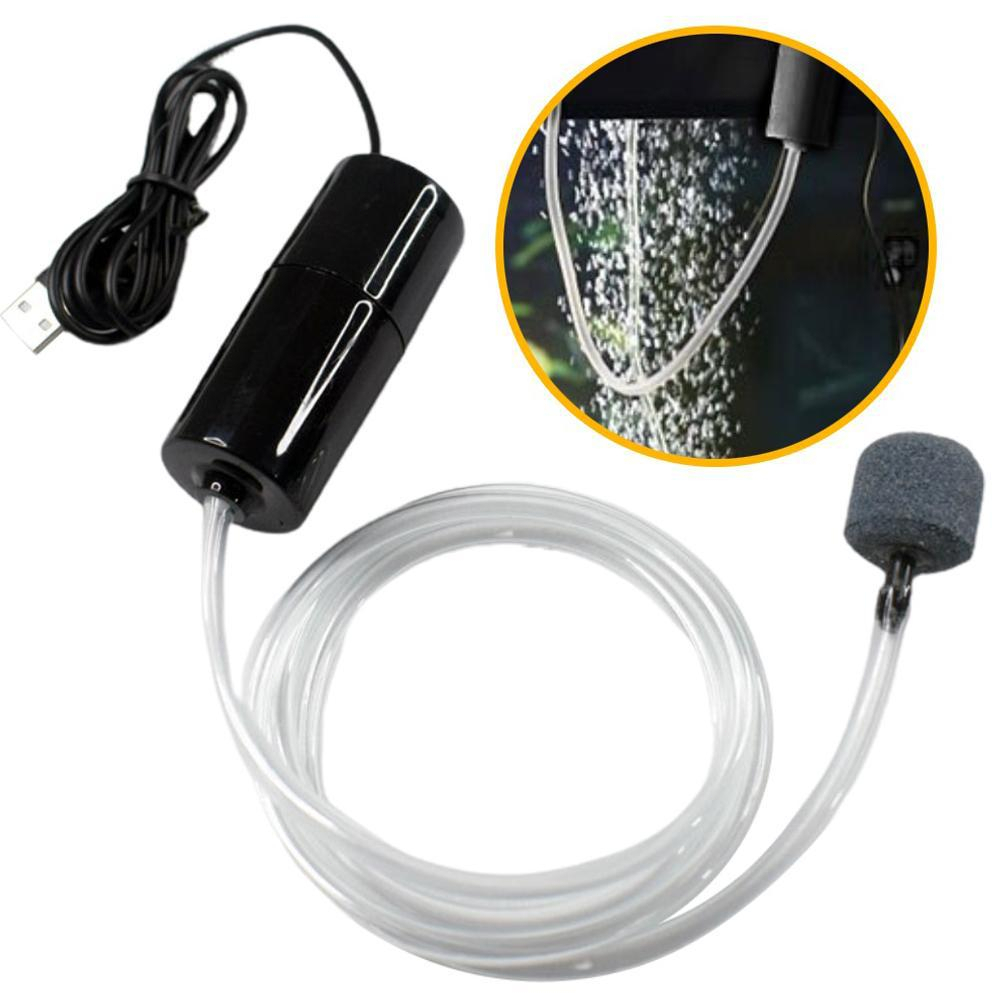 Bomba De Oxigênio/Ar Compressor Filtro USB Portátil Para Aquario De Peixes 12v Silencioso em Oferta na Shopee