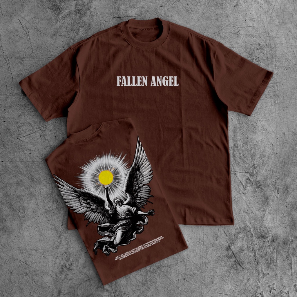Camiseta Oversized Celestial Fallen Angel Envio Imediato Malhão 100% Algodão OVER-211