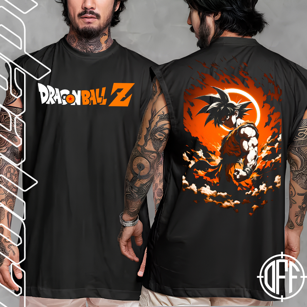 Camiseta regata machao oversized dragon ball z goku Graphic Tee Longline Off Concept