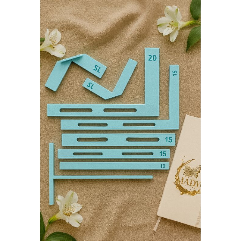 Kit de Réguas para Encadernação e Cartonagem – Ferramentas de Precisão para Scrapbook e Artesanato