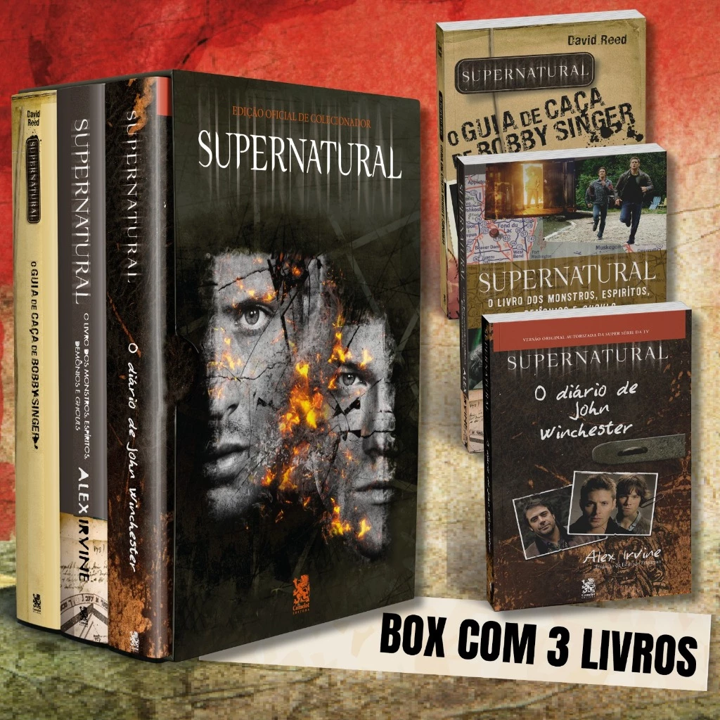 Coleção Supernatural - Edição Oficial de Colecionador - Box com 3 Livros