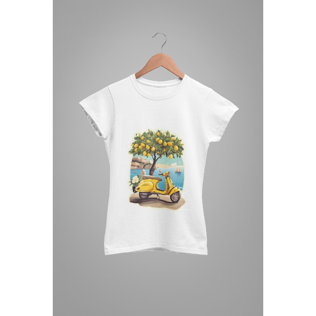 Baby Tee Y2K Feminina- Estampa Limoeiro, Conforto Elástico e Versátil para Primavera/Verão/Outono