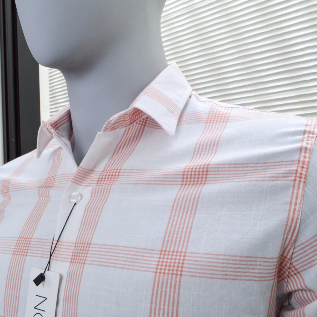 Camisa Social Masculina Manga Longa Linho Xadrez Slim Fit Moderna Premium