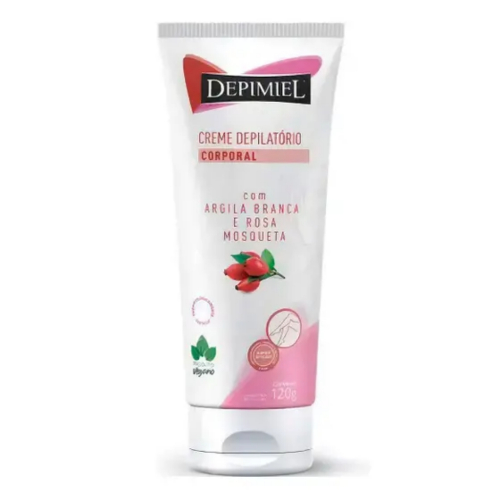 Creme Depilatório Corporal Depimiel Argila Branca E Rosa Mosqueta 120gr