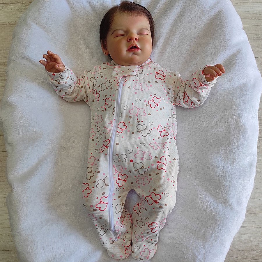 Roupinha Macacão Longo Menina Pijaminha Fechamento Ziper Malha Canelada -Tam RN, P, M e G