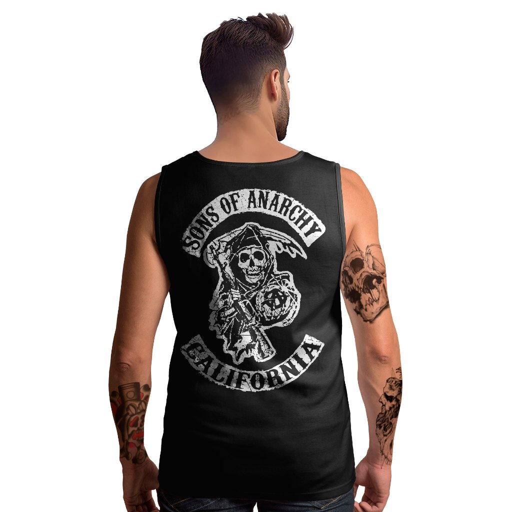 Regata Masculina Sons Of Anarchy Caveira Samcro Ceifeiro Seriado Harley Ft/Vs