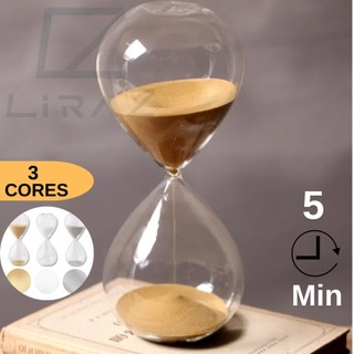 Ampulheta Decorativa 5 Minutos Vidro Areia Colorida Timer Escritório Estudo Mesa