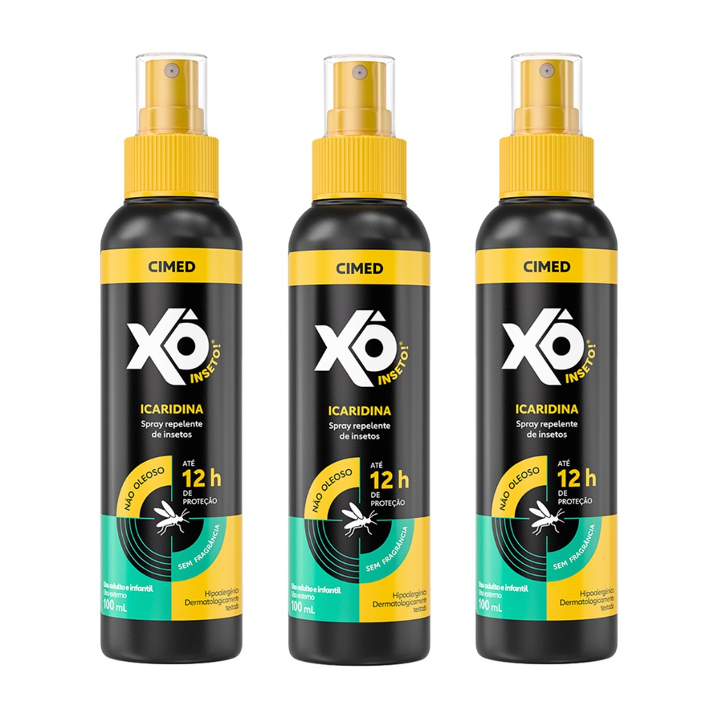 Xô Inseto Icaridina 25% Spray 100ml - kit com 3 und