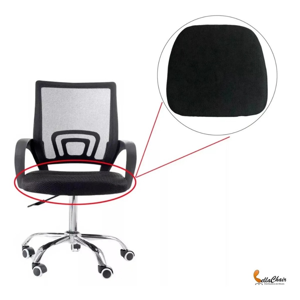 ASSENTO para Cadeira de Escritório Giratória ou Fixa Modelo Secretária Compatível Pctop Elite Begonia Belize Bella Chair