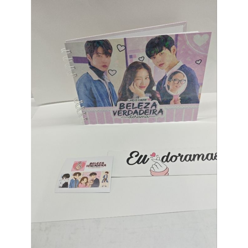 Caderno de Colorir Dorama  50 Folhas | Capa Dura + Acetato | Papel 150g –