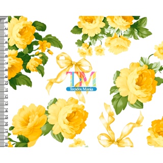 Tecido OXFORD estampado digital - Floral Rosas - Verona em Oferta na Shopee