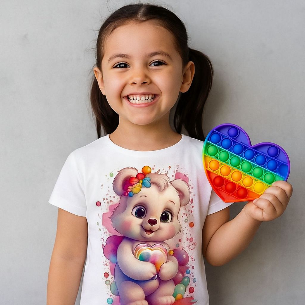 Blusinha Bata Infantil Menina Básica Branca Casual Estampada