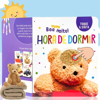 Livro Infantil Bebê Toque E Sinta Hora de Dormir | Estímulo Tátil Sensorial Texturas Realistas em Oferta na Shopee