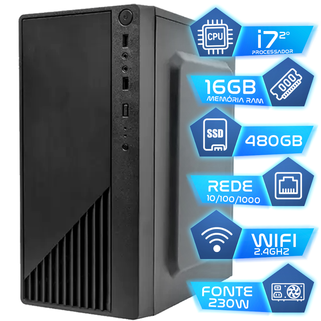 Pc Computador I7 Intel Core Ssd 480GB Memoria 16gb em Oferta na Shopee
