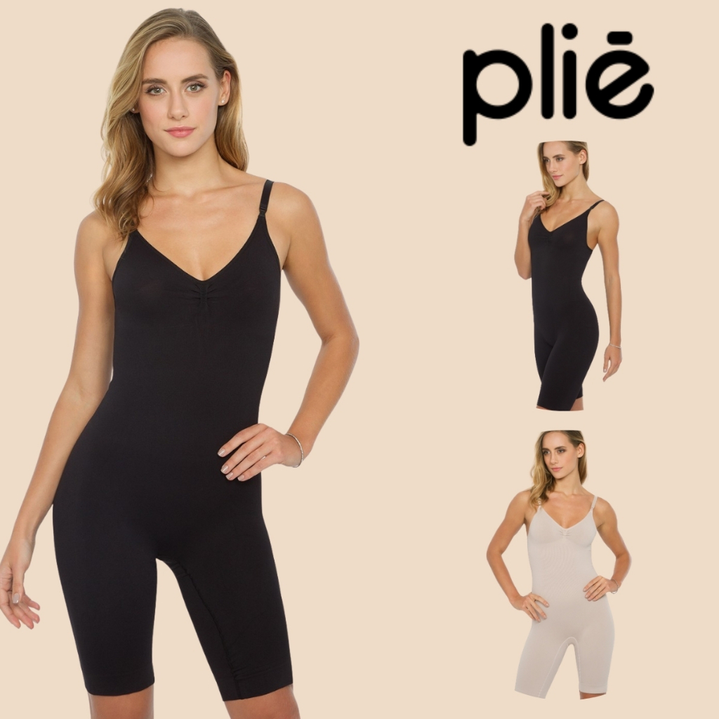 Cinta Modeladora Body Macaquinho Plie Redutor de Medidas e Realca os Seios Com Alcas Ajustaveis em Oferta na Shopee