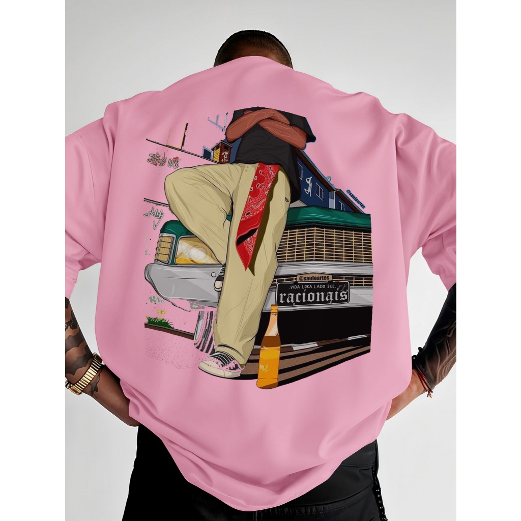 Camisa Camiseta Streetwear Overzised As Racionais Quebrada Unissex ref-3575