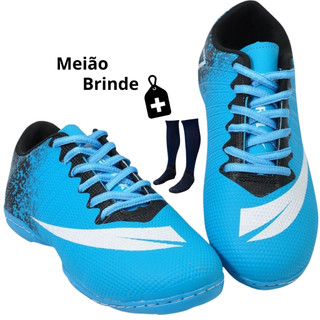 Chuteira Futsal Quadra Original Adulto / Infantil Colada e Costurada + MEIÃO BRINDE Exclusivo