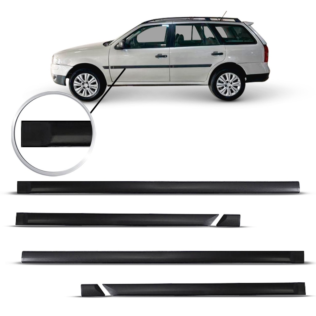 Faixa Lateral modelo Original VW Gol G4  4 portas (JOGO 6 PECAS)