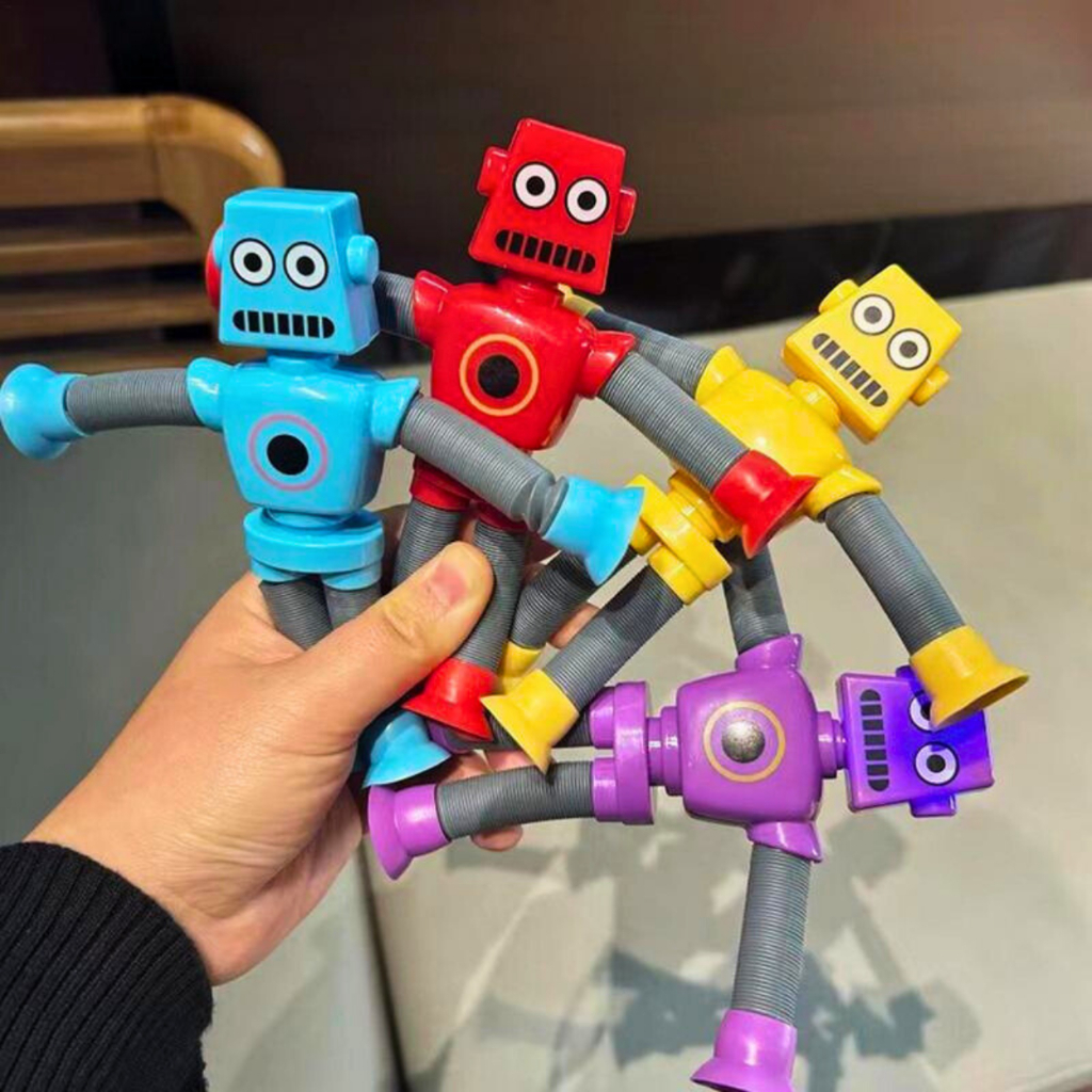 12 robô estica e gruda pop it tubo brinde lembrancinha aniversário presente infantil