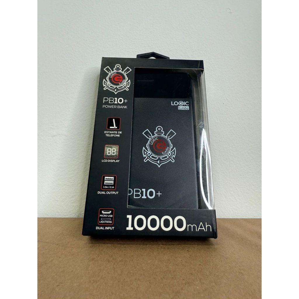Powerbank LOGIC PB10+ Timão Corinthians - LO-B010C-XB