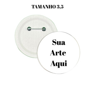 20 Bottons Personalizado 3,5cm Boton Botons Botão Broche Pin