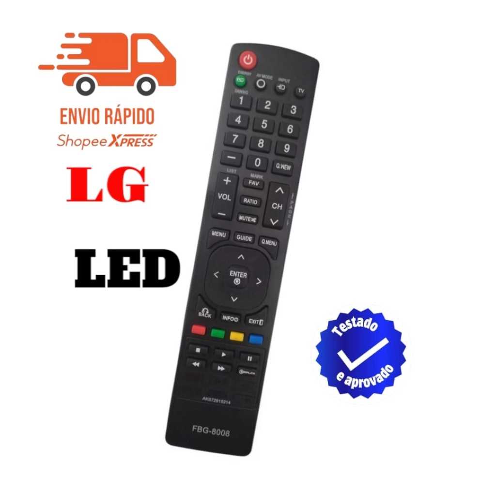 Controle Remoto Para Tv LG Lcd 42lg80fd FBG-8008