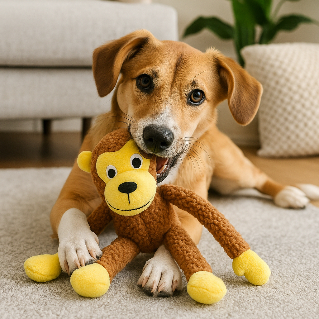 Macaco Mordedor Brinquedo para Pet  resistir às mordidas pega pega instinto de brincadeiras