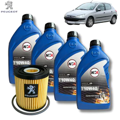 KIT TROCA DE ÓLEO PEUGEOT 206 10W40 + FILTRO(TOE1730)