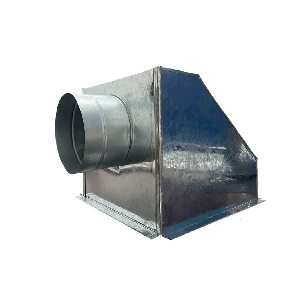 Caixa Plenum Para Difusor Quadrado 4 vias TAM 5 Colarinho 8" 200mm
