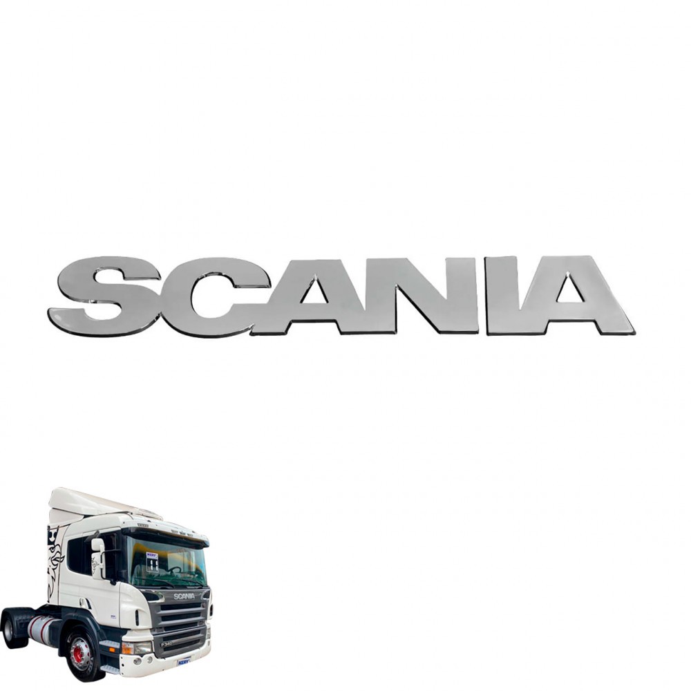 Capa Inox Emblema Grade compatível Scania P 2008 a 2012 - Jetta