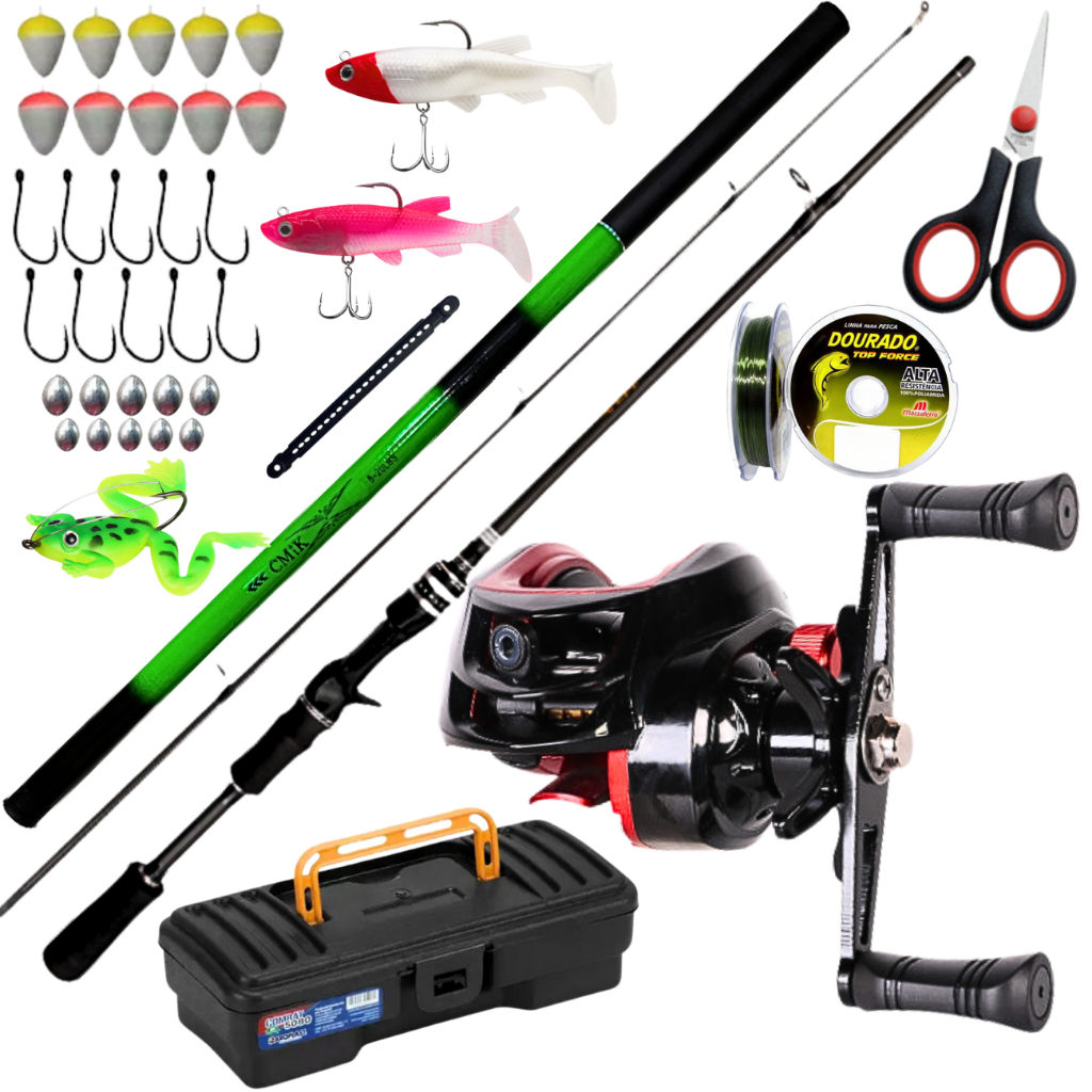 Carretilha De Pesca Anticabeleira Drag 10kg Vara Fibra Carbono Vara de Mão 3 metros Isca Artificial.